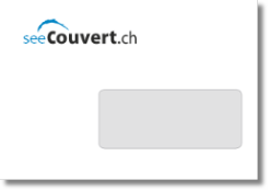 Couvert C6 mit Fenster links